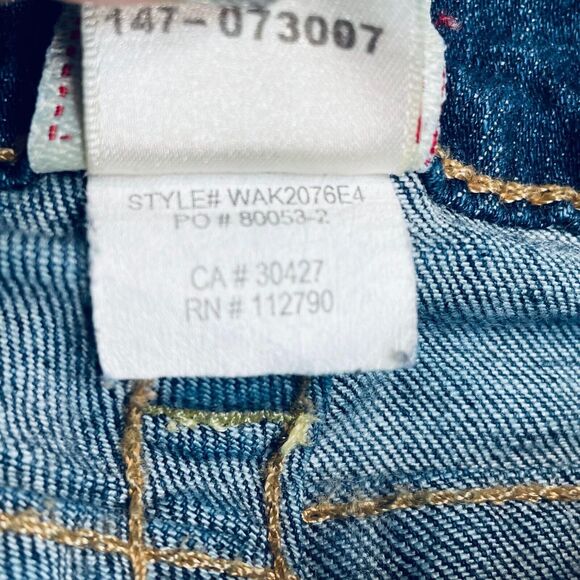 True Religion Straight Blue Denim Jeans Size 26 - Picture 9 of 11